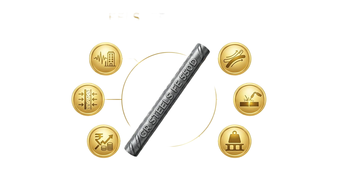 GR Steels Fe 550D TMT Bars — Premium Construction Solutions